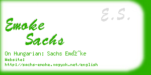 emoke sachs business card